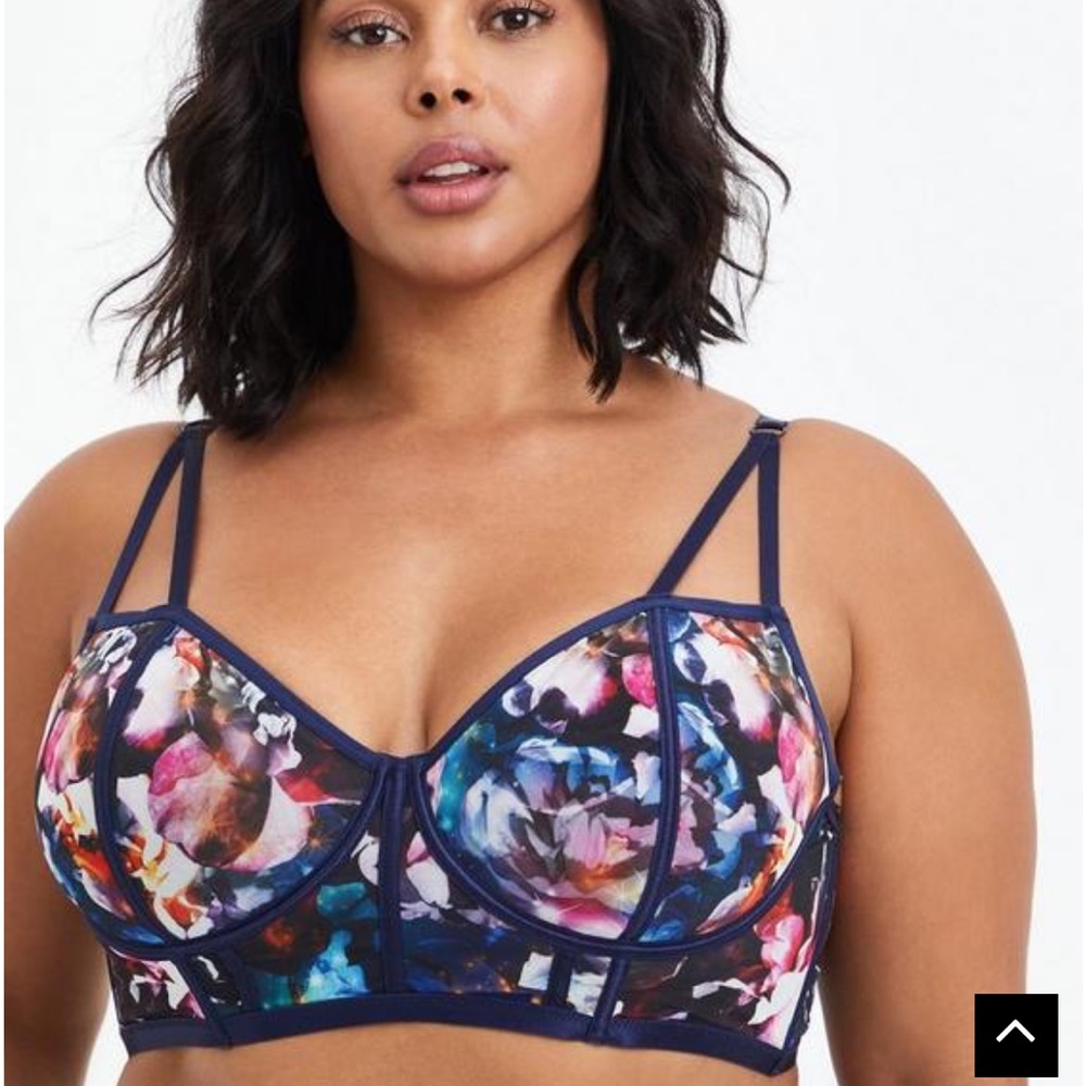 Torrid Curve 3X Floral Galaxy Simply Mesh Strappy Underwire Bra
